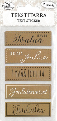 [8861] Text sticker Joulutoivotukset natur 2 sheets