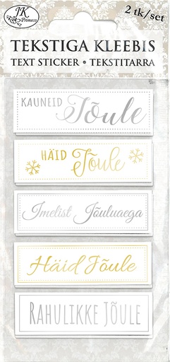 [8863] Text sticker Jõule kuld/hõbe 2st