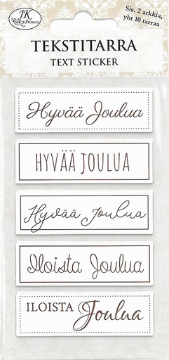 [8864] Text sticker Jouluntoivotukset tummanruskea 2 sheets