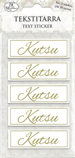 [8870] Text sticker Kutsu kulta 2 sheets
