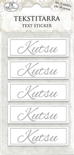 [8871] Text sticker Kutsu hopea 2 sheets
