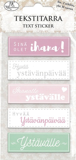 [8873] Text sticker Ystävälle 2 sheets