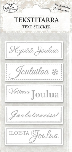 [8877] Tekstitarra Joulu hopea 2ark