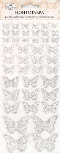[8893] Shiny sticker Butterfly silver