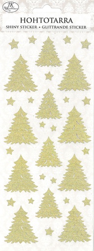 [8896] Shiny sticker Spruces gold