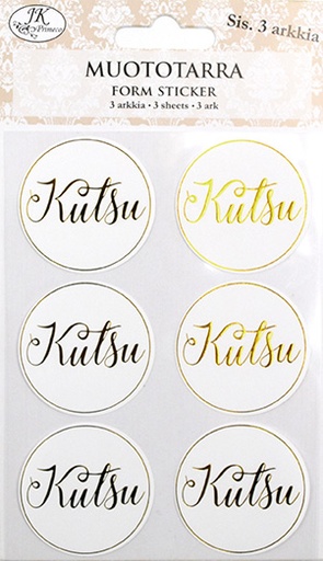 [8911] Form sticker Kutsu kulta 3 sheets