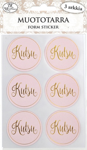 [8934] Form sticker Kutsu rosa 3 sheets