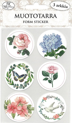 [8936] Form sticker Rose flowers 3 sheets