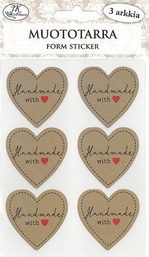 [8939] Form sticker Handmade brown 3 sheets