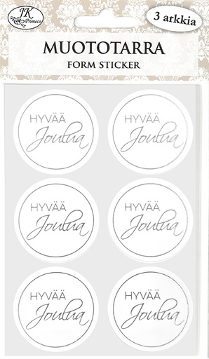 [8941] Form sticker Iloista joulua hopeafolio 3 sheets