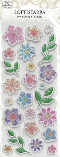 [8971] Eva foam sticker Flowers hologram