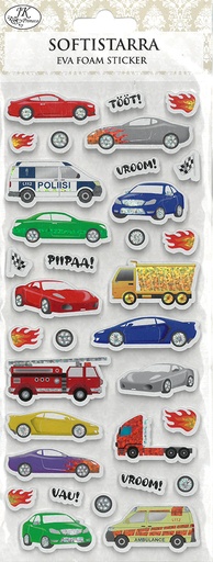 [8972] Eva foam sticker Cars hologram