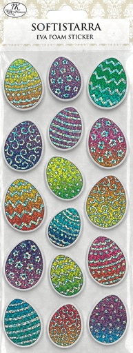 [8974] Eva foam sticker Easter eggs hologram