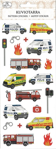 [9100] Pattern sticker Emergency vehicles