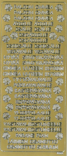 [9300] Peel-off sticker tekstilajitelma kulta