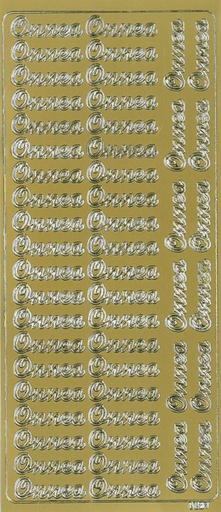 [9302] Ääriviivatarra Onnea kulta