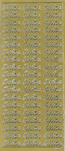 [9306] Peel-off sticker Kiitos kulta