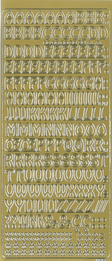 [9310] Peel-off sticker letters gold