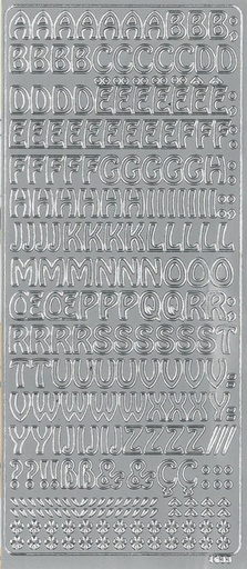 [9311] Peel-off sticker letters silver
