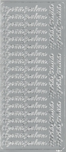 [9331] Peel-off sticker Hyvää joulua hopea