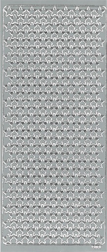 [9339] Peel-off sticker Small star silver