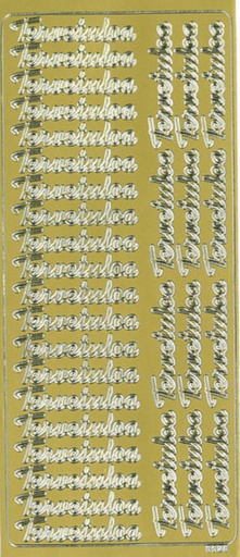 [9360] Peel-off sticker Tervetuloa kulta