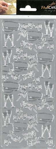 [9416] Peel-off sticker graduation silver