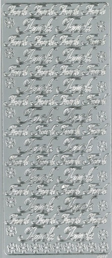 [9523] Peel-off sticker Tack silver