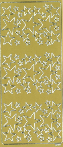 [9550] Peel-off sticker Star assortment gold