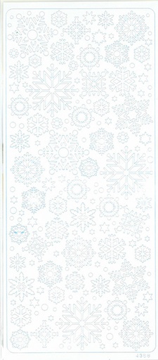 [9599] Peel-off sticker Snowflake white