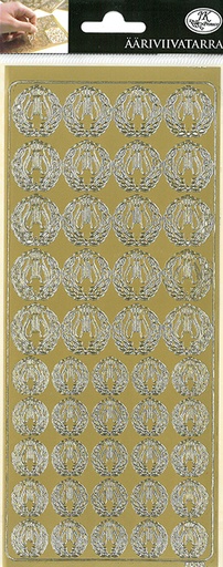 [9648] Peel-off sticker Lyre gold