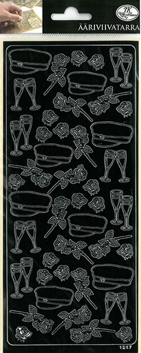 [9667] Peel-off sticker Graduation cap black