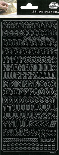 [9669] Peel-off sticker Letters black