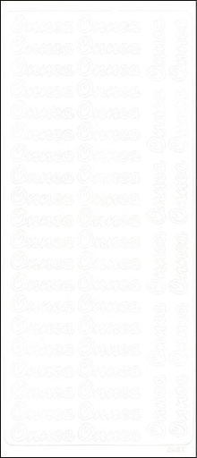 [9674] Ääriviivatarra Onnea valkoinen