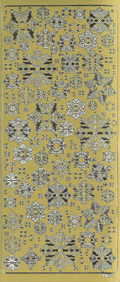 [9710] Peel-off sticker Snowflake 2 gold