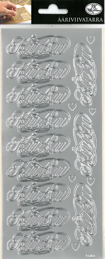[9727] Peel-off sticker Koriste kutsu hopea