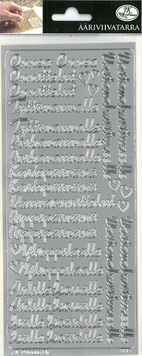 [9735] Peel-off sticker Onnittelut hopea