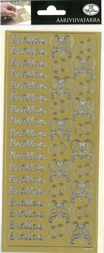 [9738] Peel-off sticker Bröllop guld