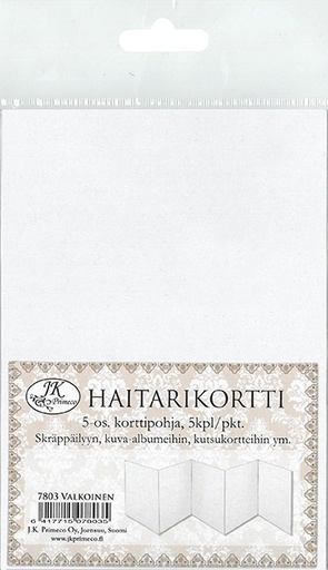[7803h] Accordion card pearlescent white 5pcs