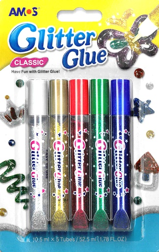 [GCL10B5] Glitter glue pen Classic 5pcs