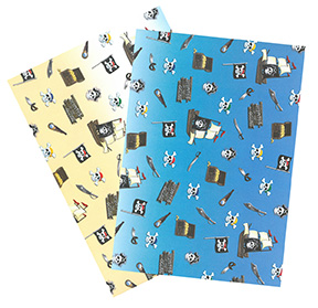 [1329/5] Patterned card A4 Pirate 5pcs