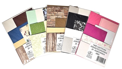 [1468] Craft paper and card assortment 100g