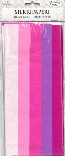 [6801] Tissue paper pink assortment 5 sheets